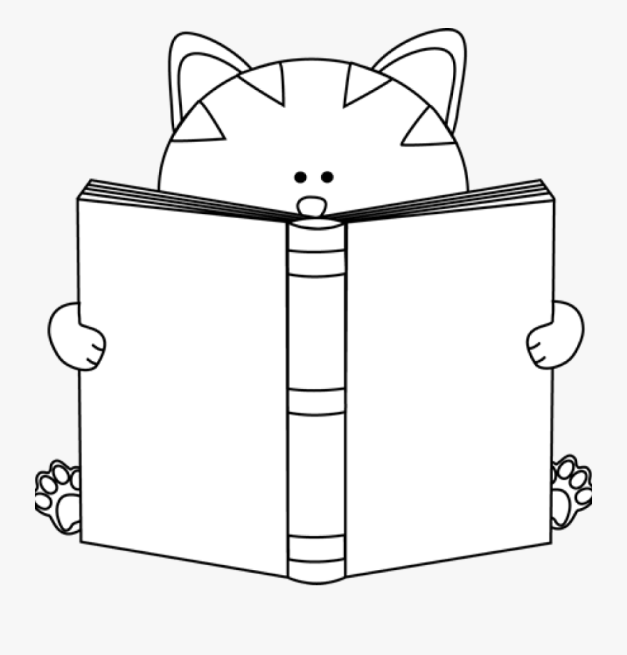 Cat Clipart Black And White Cat Clip Art Black And - Read In Black And White, Transparent Clipart