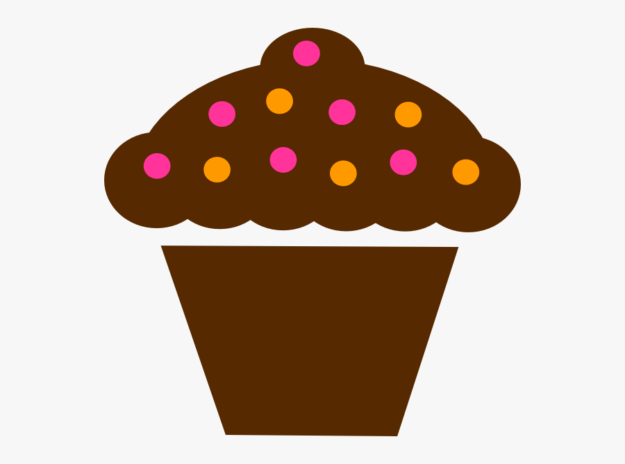 Cartoon Cupcake Clipart - Polka Dot Cupcake Clip Art, Transparent Clipart