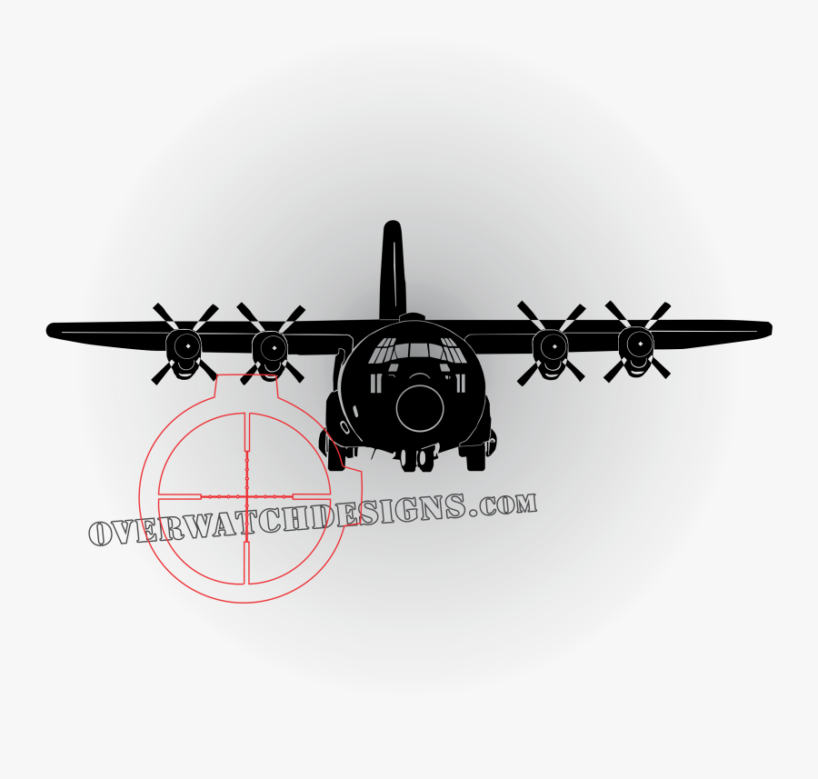 Airplane Clipart C - C 130 Silhouette, Transparent Clipart