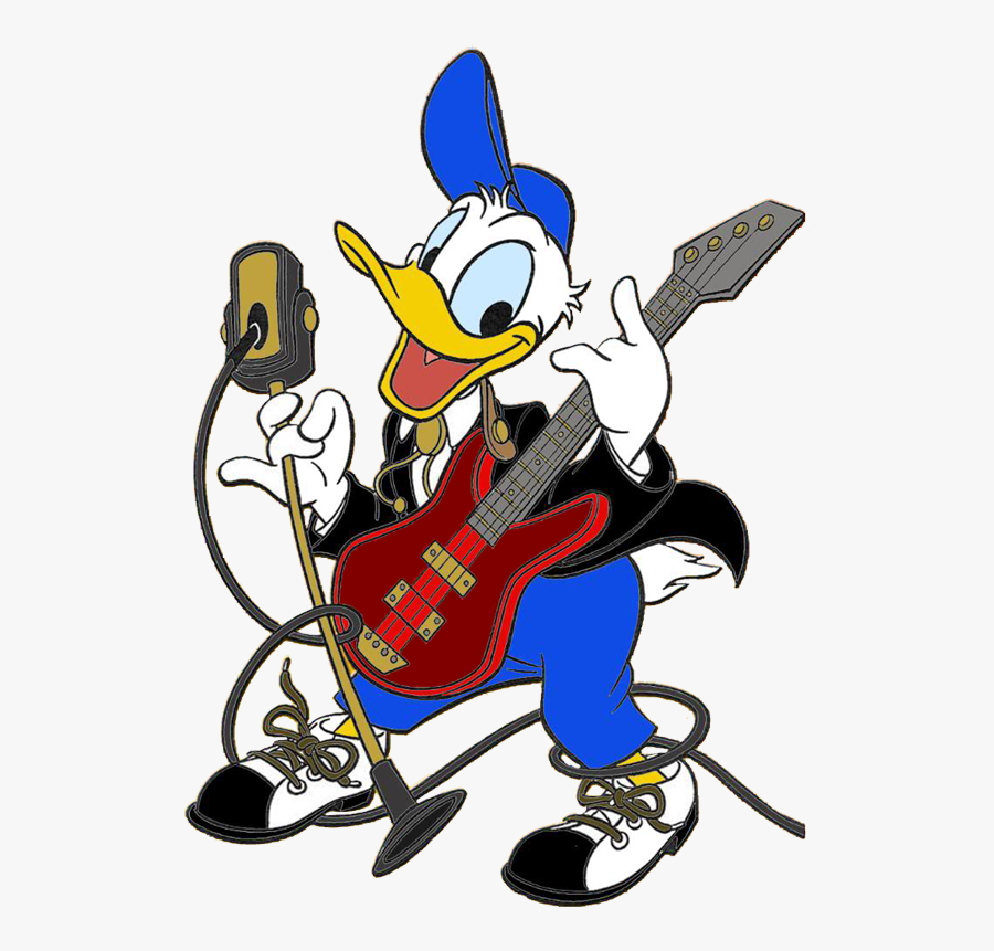 Donald Duck Clip Art - Donald Duck With Guitar, Transparent Clipart