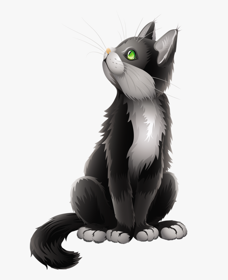15 - Cartoon Cat Clipart Black And White, Transparent Clipart