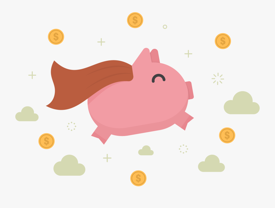 Money Clipart Pink - Con Lợn Siêu Nhân, Transparent Clipart