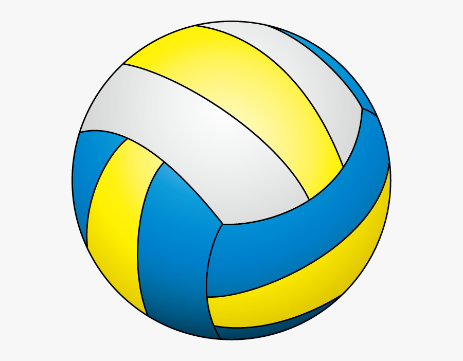 Blue And Yellow Volleyball Clipart - Volleyball Png, Transparent Clipart