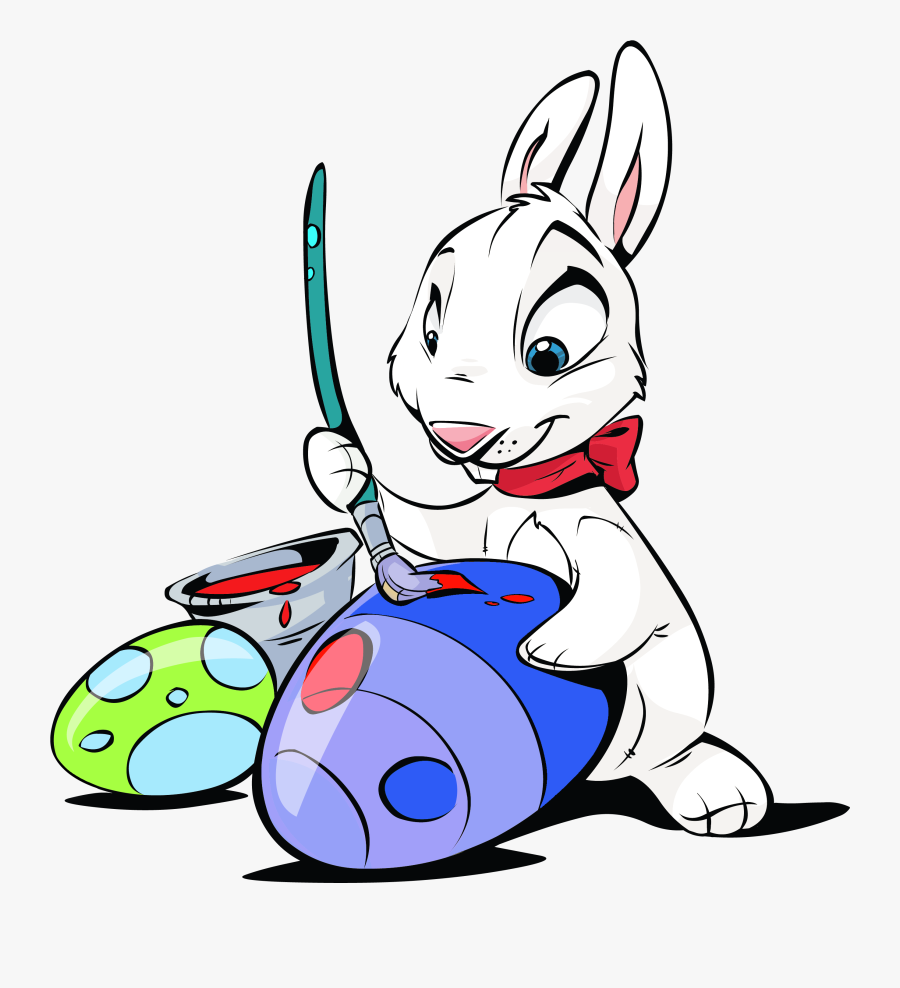 Egg Eggs Transparent Rabbit Painting Bunny Easter Clipart - Easter Bunny Painting Eggs, Transparent Clipart