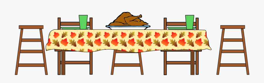 Turkey Dinner Clipart Picture Free - Thanksgiving Dinner Table Clipart, Transparent Clipart