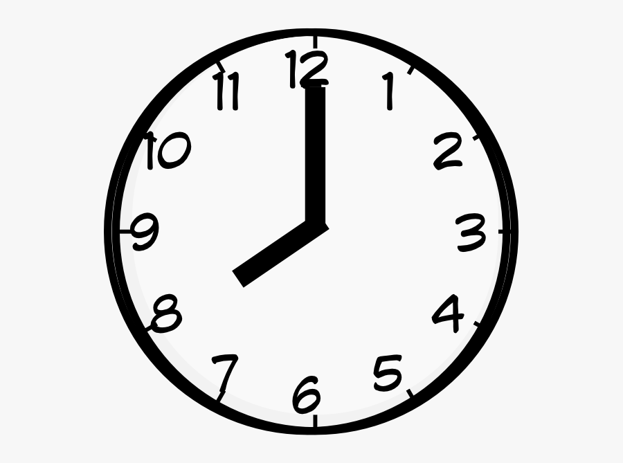 7 O Clock On A Clock, Transparent Clipart