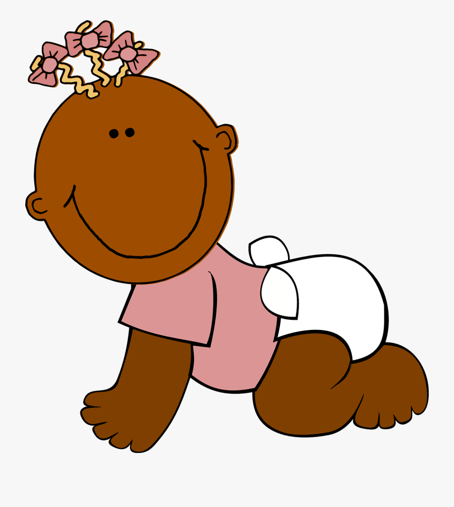 African American Baby Clipart - Baby Girl Clip Art, Transparent Clipart