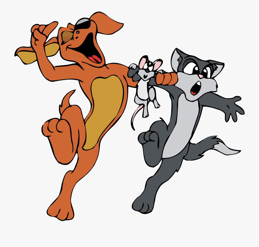 Clip Art Animated Image Library Stock - Mouse And Dog Clipart, Transparent Clipart