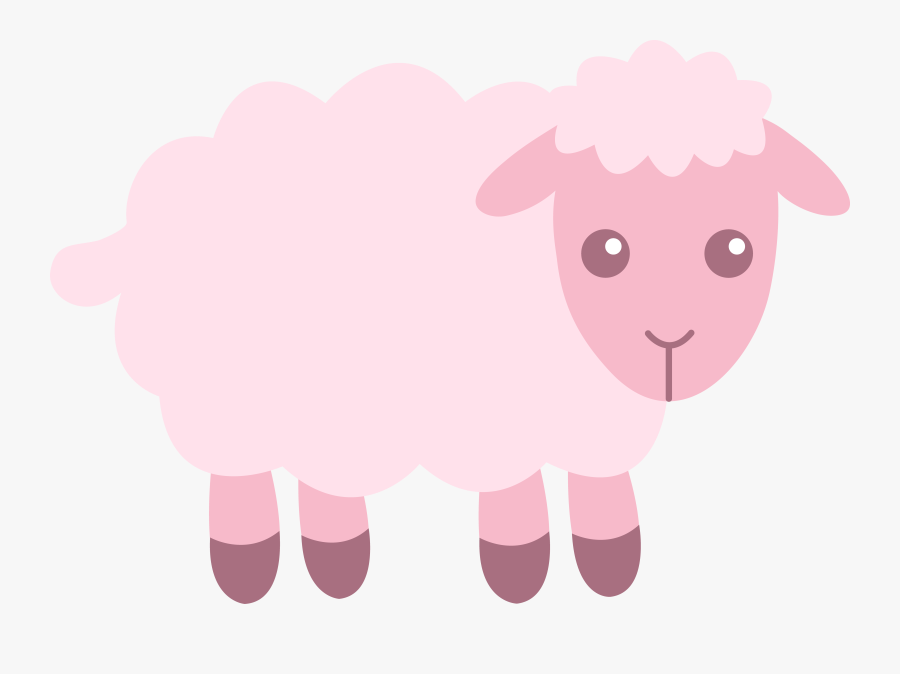 Baby Clipart Invitation - Pink Sheep Clipart, Transparent Clipart
