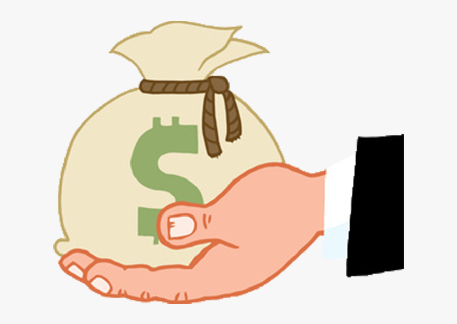 Transparent Cartoon Money Bag Png - Handing Over Money Clipart, Transparent Clipart