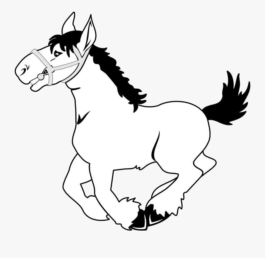 Black And White Clip Art Horses Danaamda Top - Horse Black And White Clip Art, Transparent Clipart