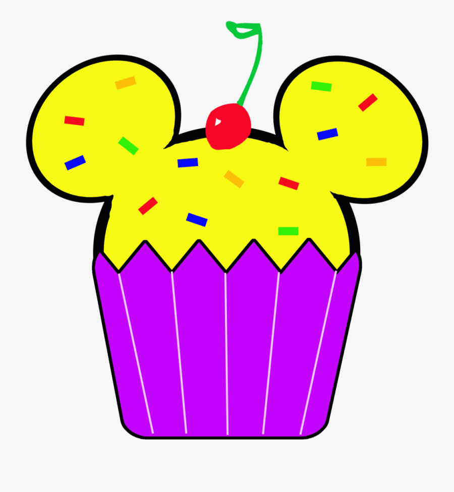 Mickey Mouse Thanksgiving Clipart - Mickey Cupcake Clipart, Transparent Clipart
