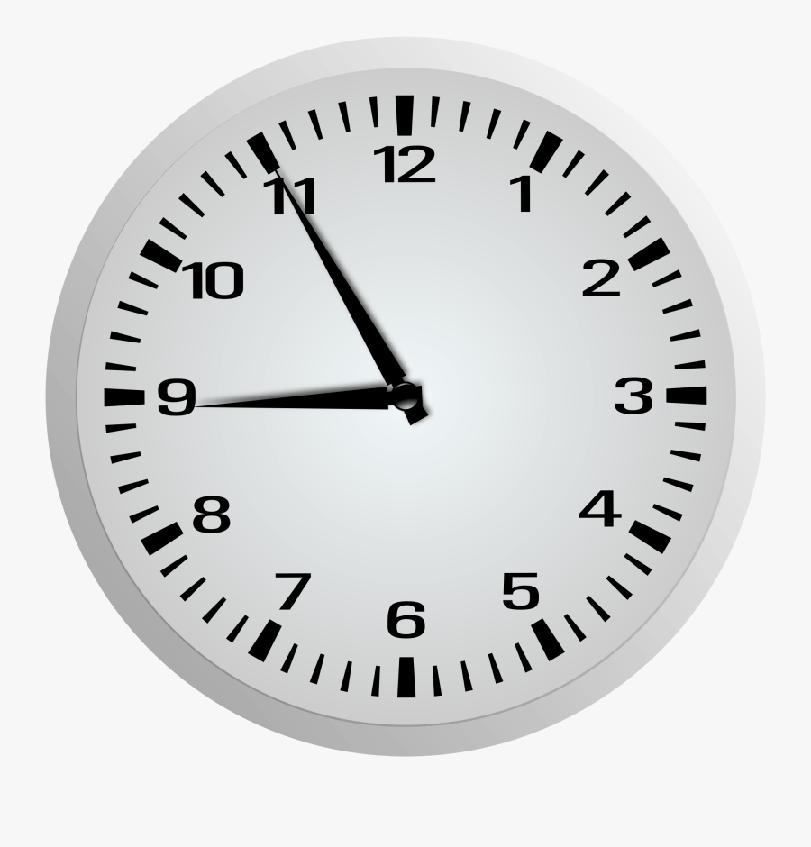 Clipart Clock - Quarter To Five Clock, Transparent Clipart