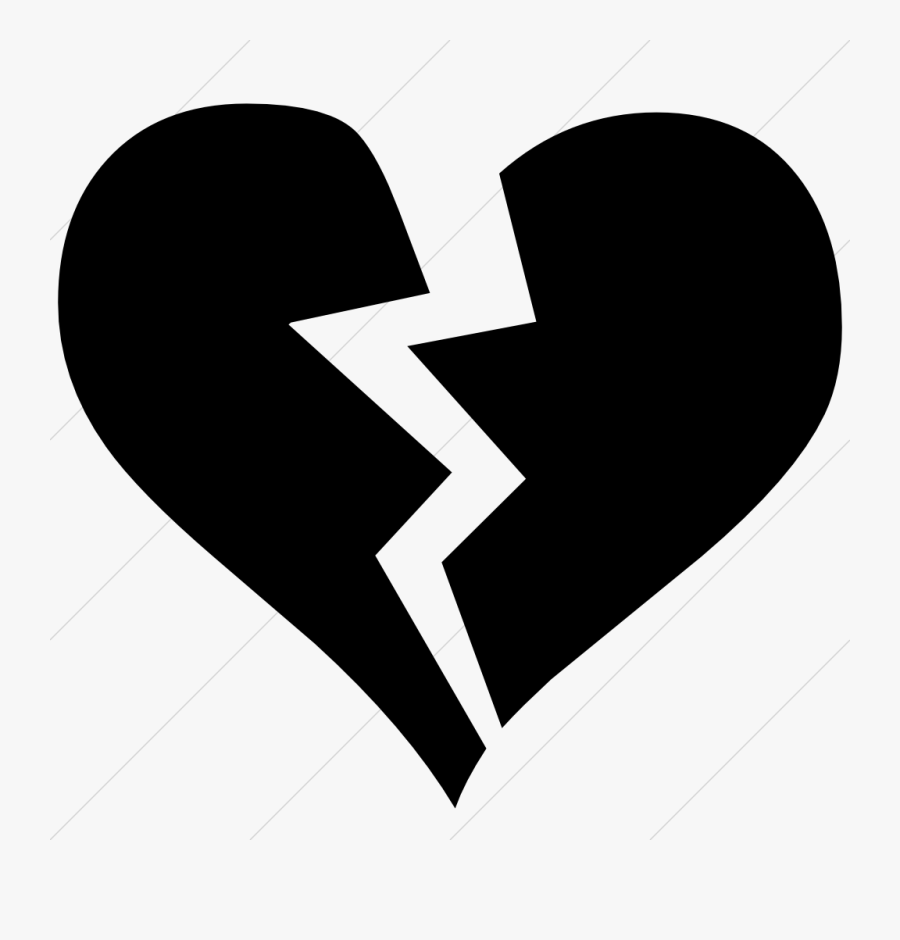 Broken Pencil Png -broken Heart Clipart Emoji Pencil - Black Broken Heart Png, Transparent Clipart