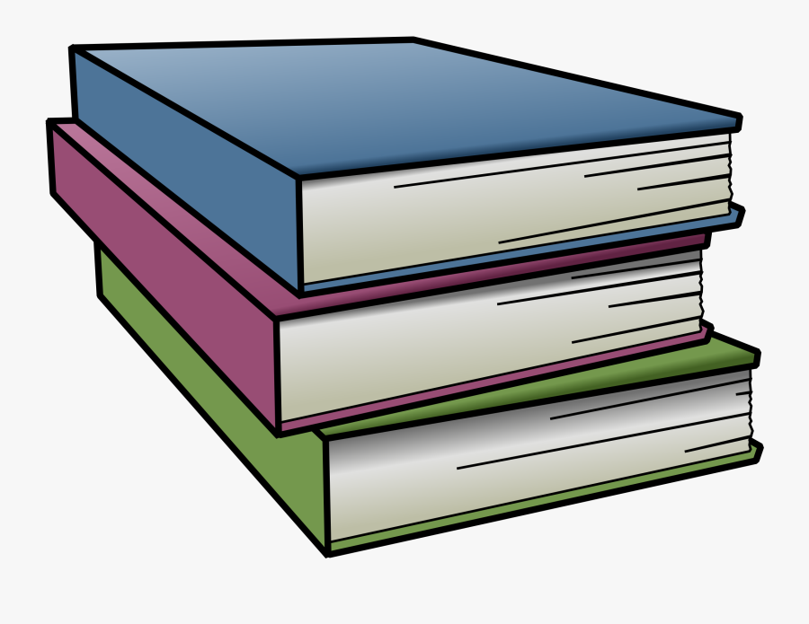 Clipart - Stack Of Books Clip Art, Transparent Clipart