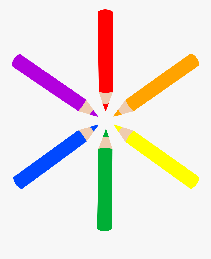 Pattern Of Mini Colored Pencils - Colouring Pencil Clipart, Transparent Clipart