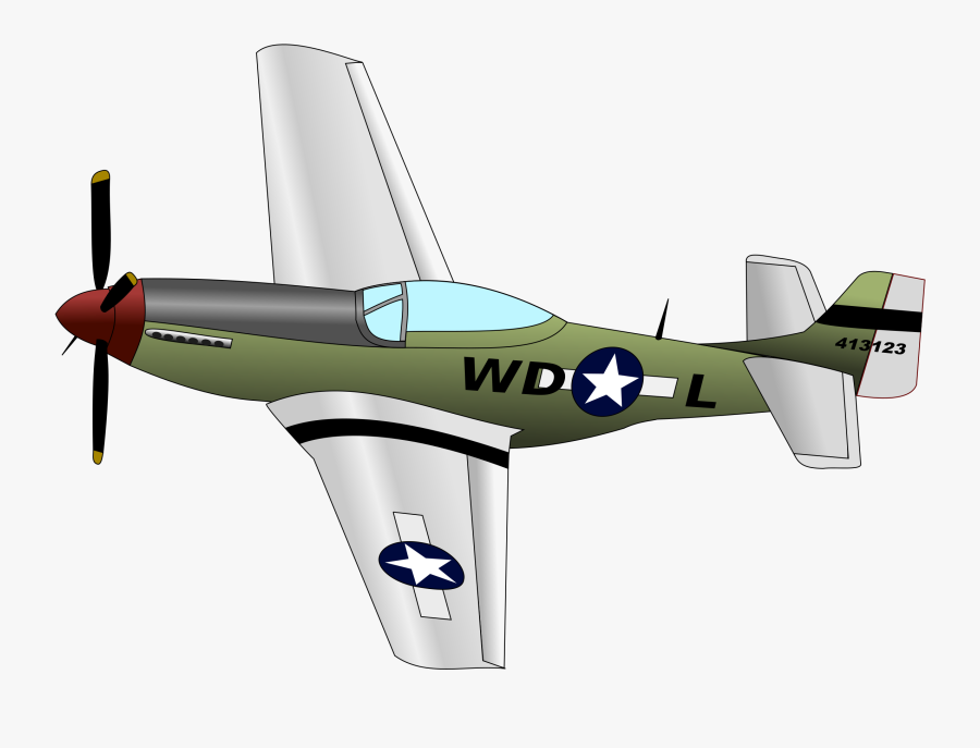 Military Airplane Clipart At Getdrawings - P 51 Mustang Svg, Transparent Clipart