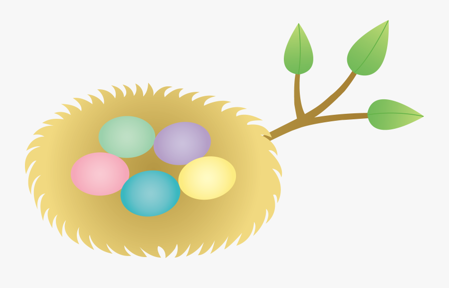 Free Easter Clipart Under 30 Kb - Nest With 5 Eggs Clipart, Transparent Clipart