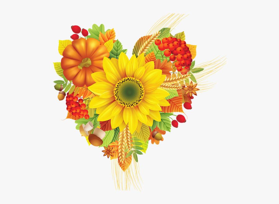 Clipart Fall Decoration - Fall Flowers Clipart, Transparent Clipart