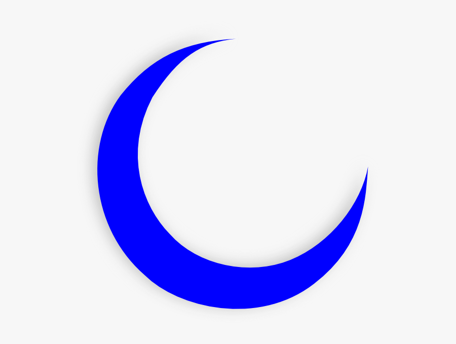Blue Moon Crescent Clip Art - Clipart Blue Crescent Moon, Transparent Clipart