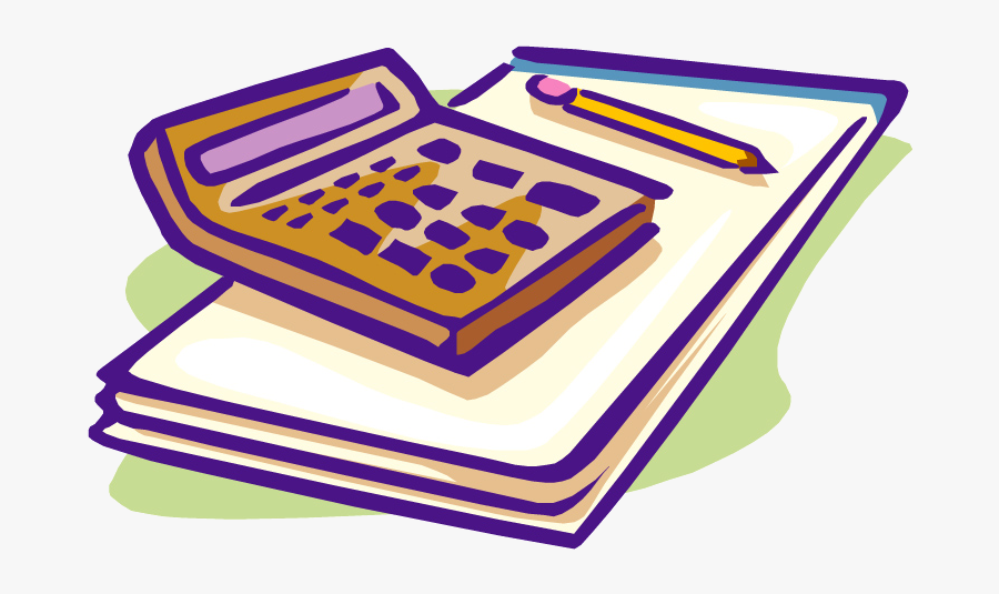 Calculator And Pencil Clipart Featured Illustration - High School Supplies Clipart, Transparent Clipart