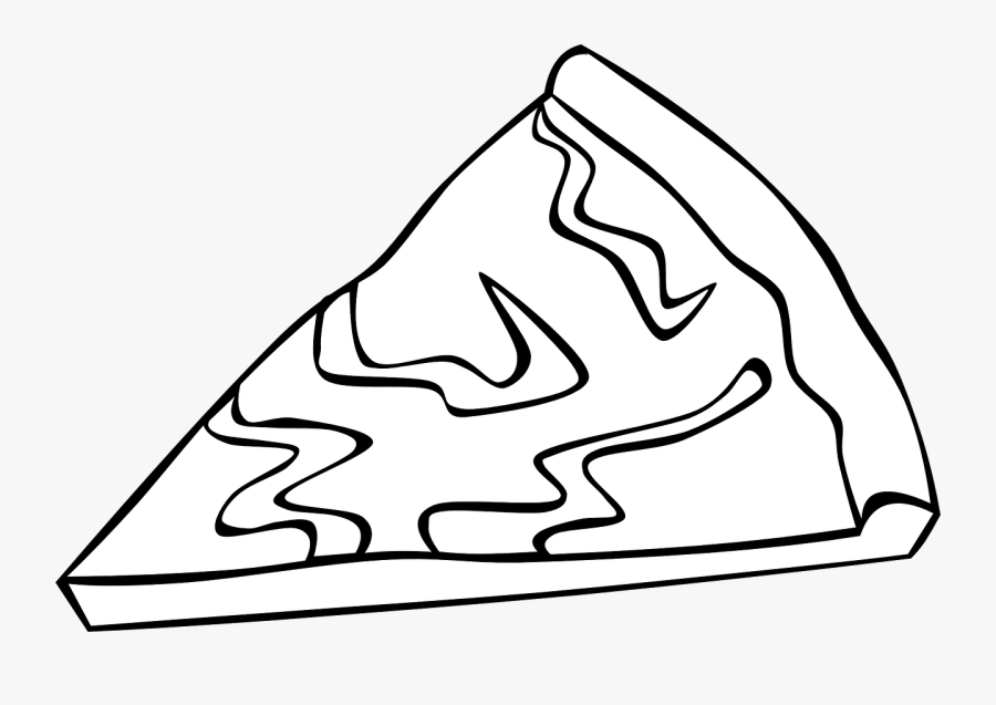 Pizza Clipart Coloring Free - Pizza Clipart Black And White, Transparent Clipart
