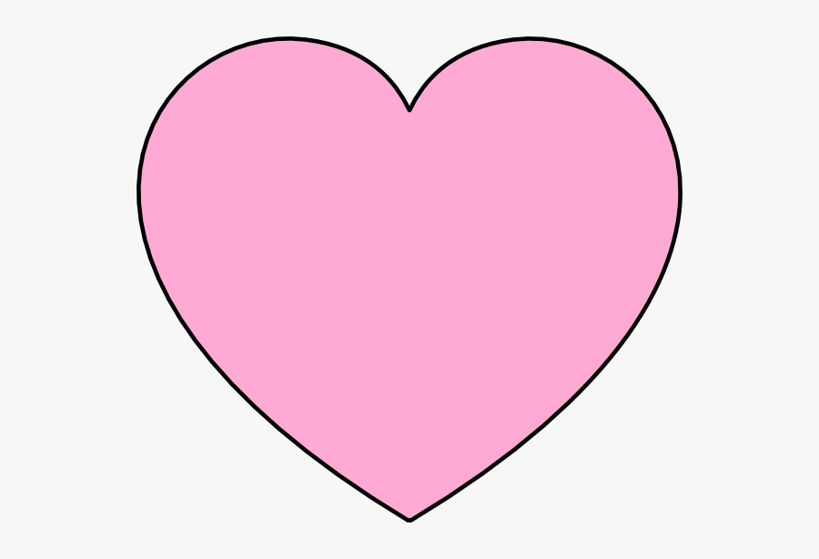 Light Pink Heart Clip Art At Clker - Pink Heart Clipart Transparent, Transparent Clipart