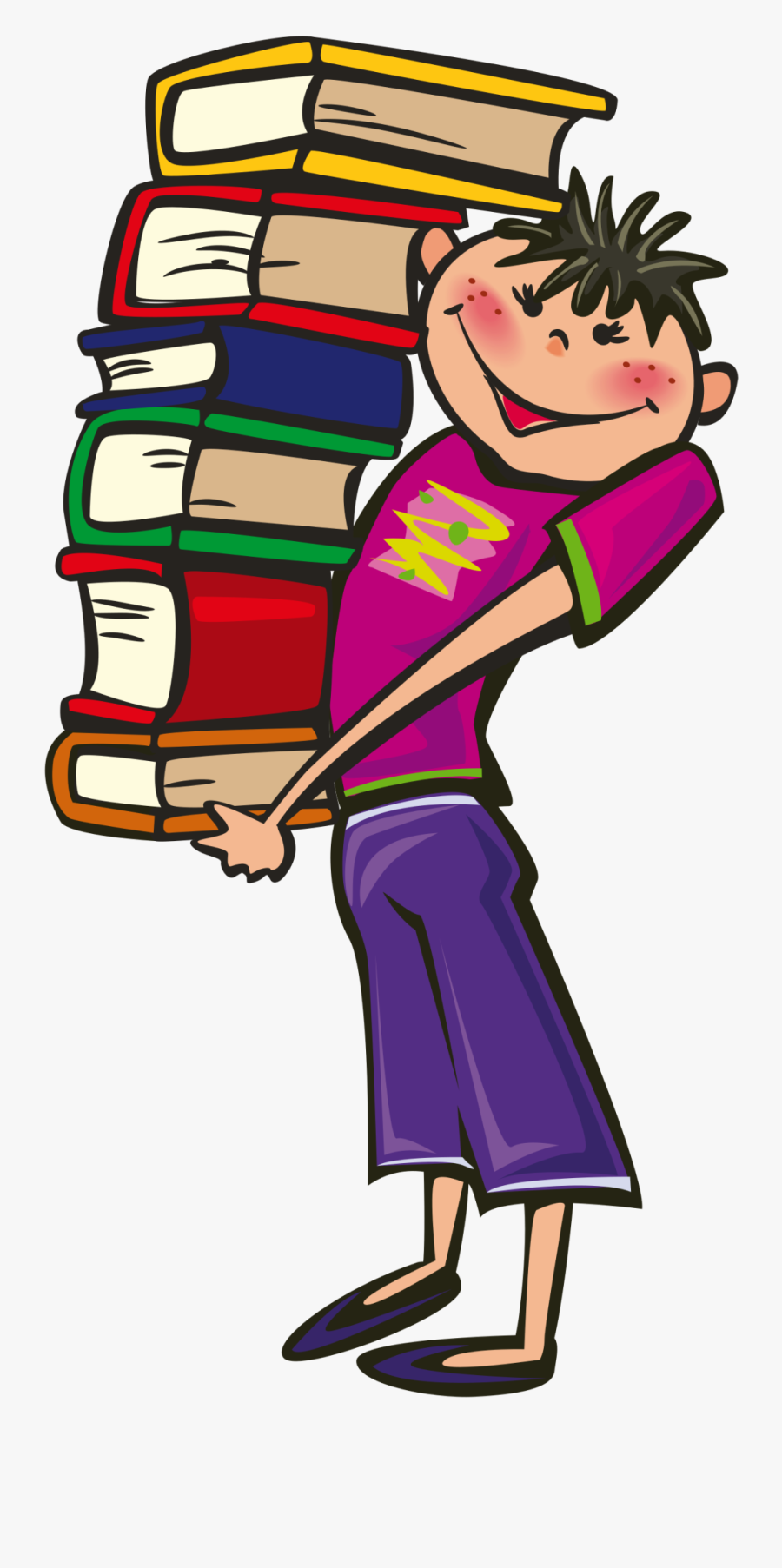 Transparent Hypothesis Clipart - Student With Books Clipart, Transparent Clipart