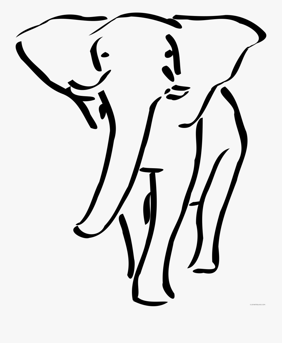 Elephant Clipart - Black And White Elephant Clipart, Transparent Clipart