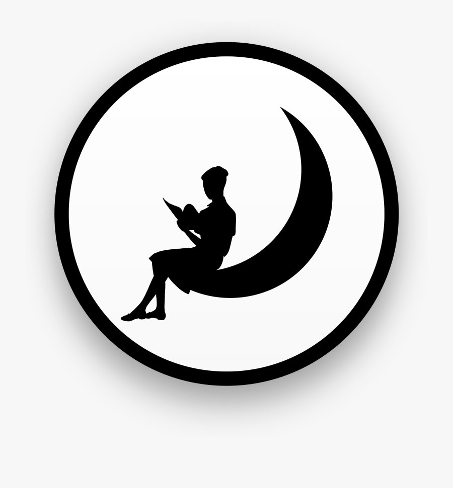 Clipart - Moon Logo With Woman, Transparent Clipart
