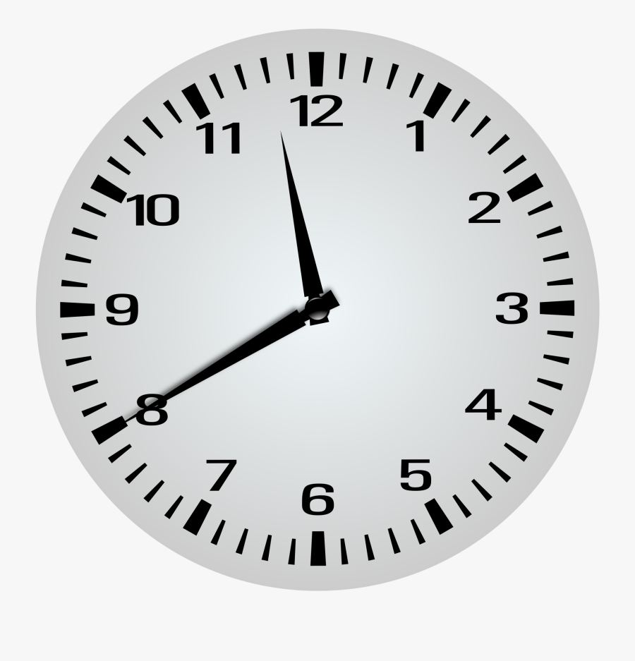 Clocks Clipart 7 O Clock - Five Minutes To Eight, Transparent Clipart