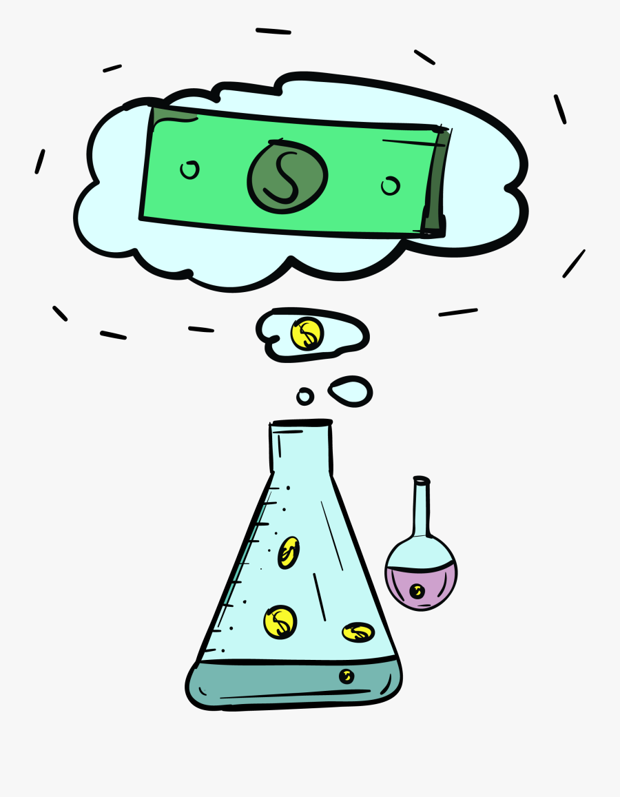 Graphic Money Experiment - Chemistry Money, Transparent Clipart