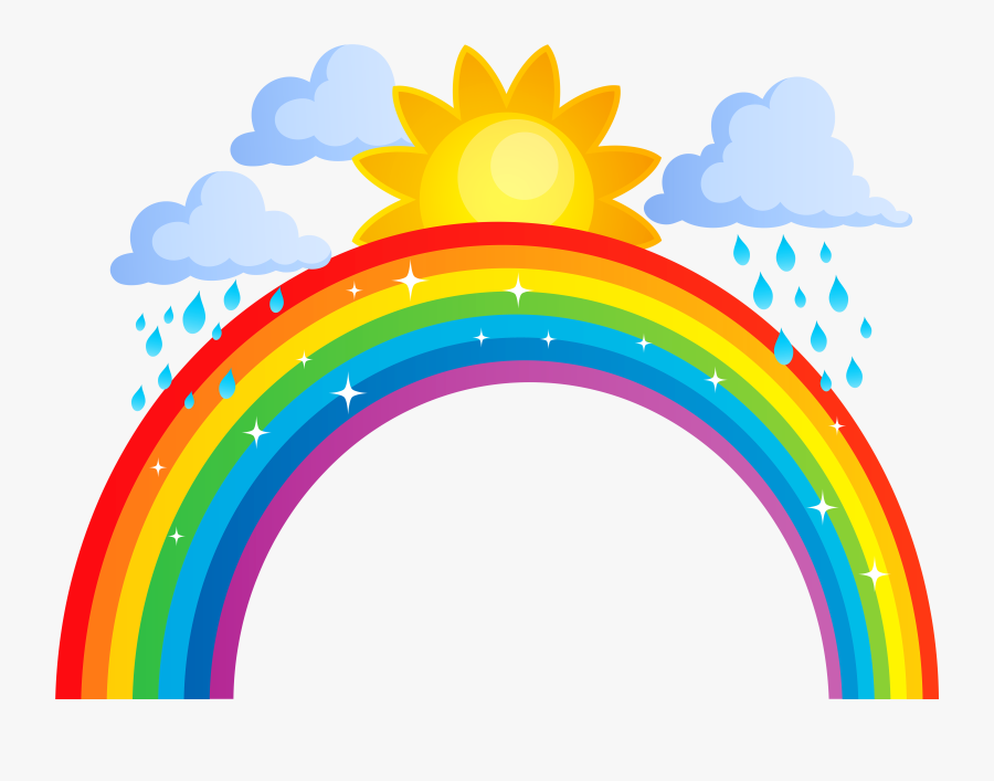Rainbow Clip Art - Drawing Wind Water Sun Energy For Long Run, Transparent Clipart
