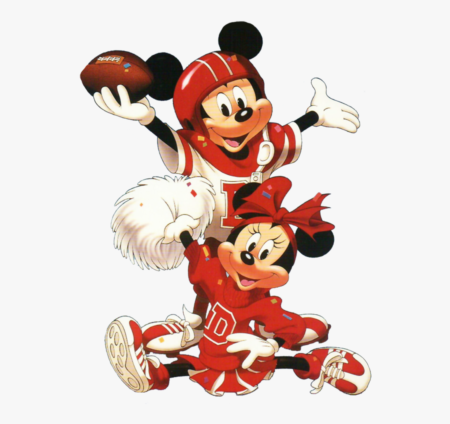 Mickey Mouse Clipart Thanksgiving - Mickey And Minnie Cheerleader, Transparent Clipart