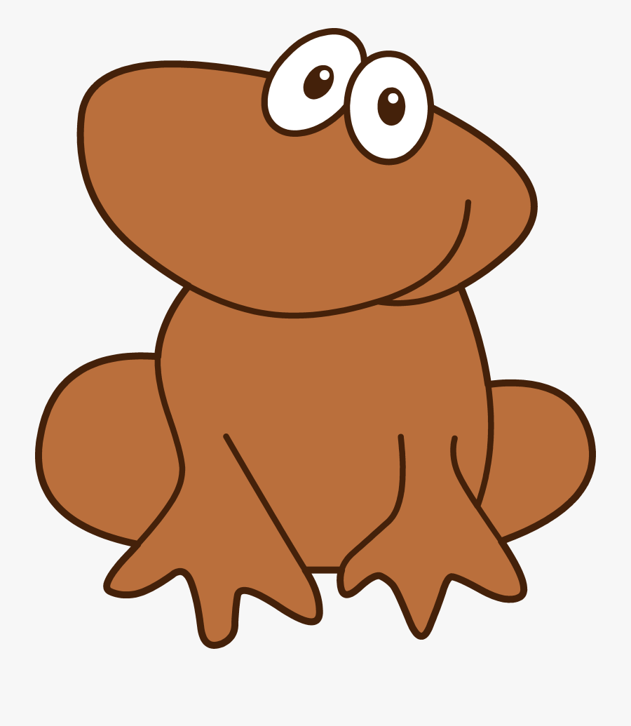 Cute Little Brown Frog - Brown Frog Clipart, Transparent Clipart