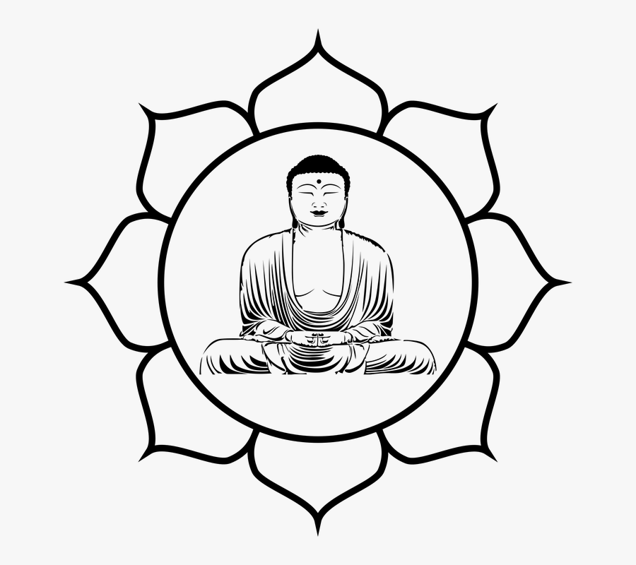 Buddha, Buddhism, Flower, Line Art, Lotus, Meditation - Drawing On Kindness Matter, Transparent Clipart