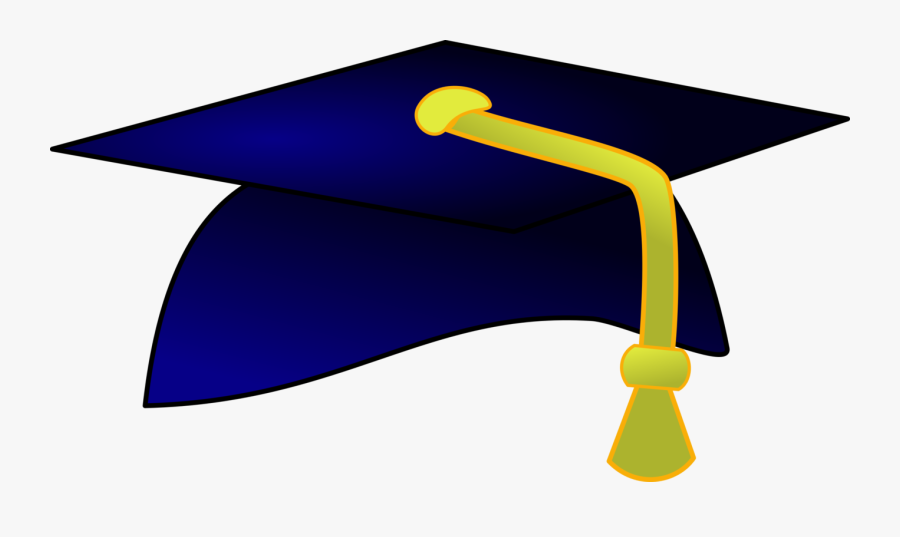 Graphics For Graduation Cap Transparent Background - Blue And Yellow Graduation Cap, Transparent Clipart