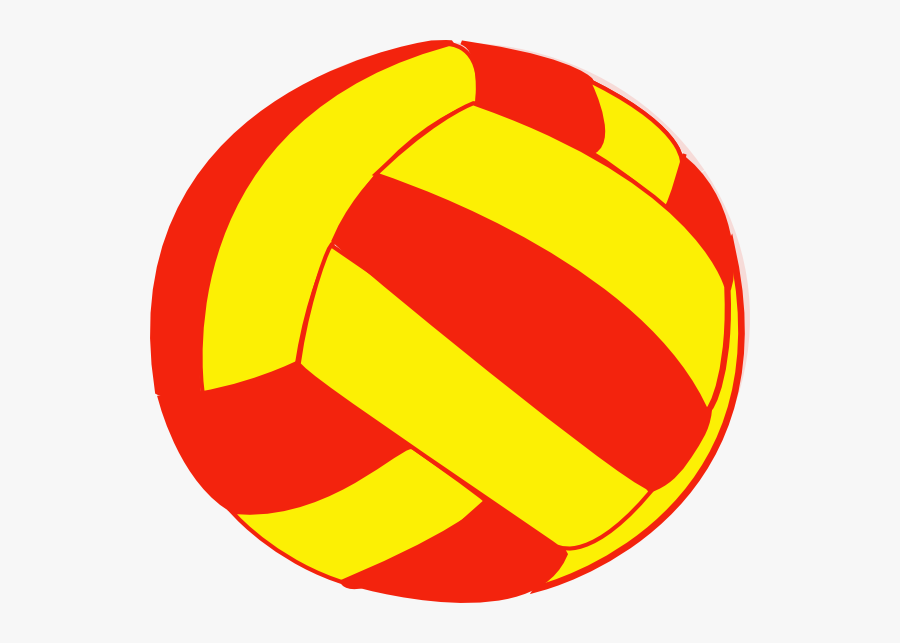 Volleyball Clipart Yellow - Red And Yellow Volleyball Ball, Transparent Clipart