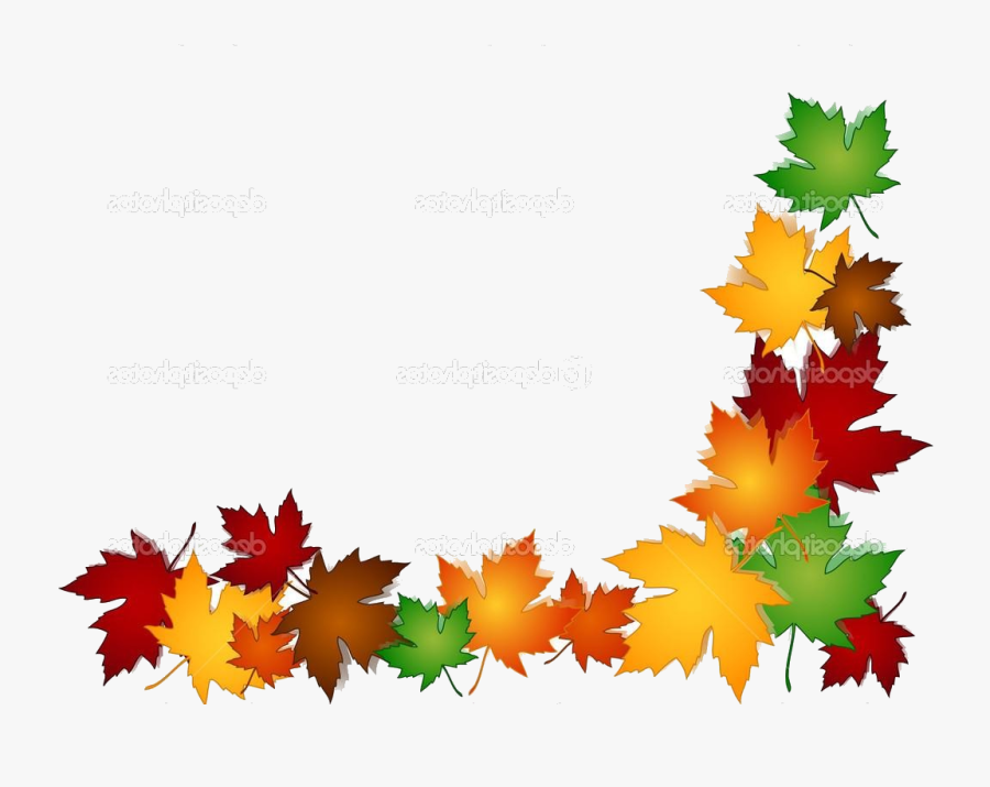 Fall Border X Free Autumn Clipart Backgrounds Harvest - Autumn Leaves Border Clip Art, Transparent Clipart