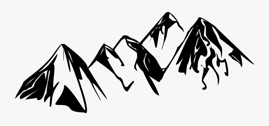 Mountain Clipart Border Clipart Free Clipart Image - Black And White Clipart Mountains, Transparent Clipart