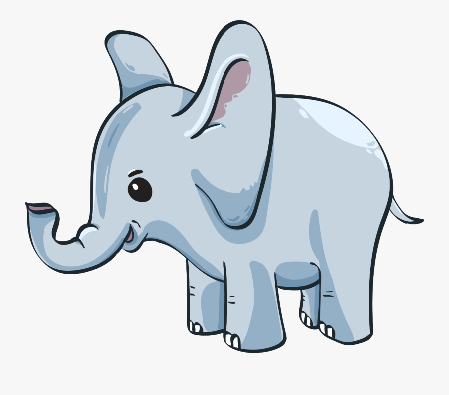 Indian Elephant Elephants Clip Art Image Child - Dibujo De Un Elefante, Transparent Clipart