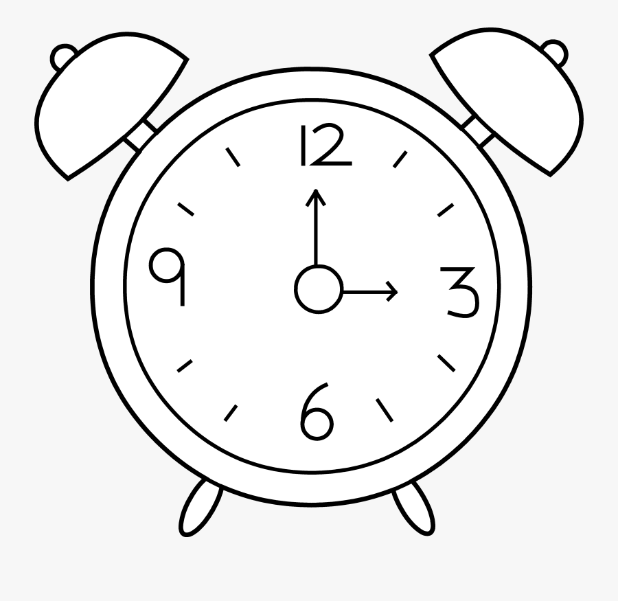 Clock Clipart Black And White Free Clipart Images 2 - Alarm Clock Clipart To Color, Transparent Clipart