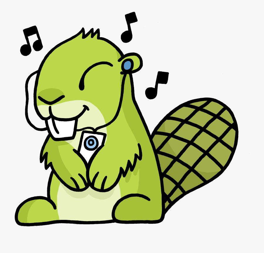 Listen To Music Adsy Transparent Png - Adsy Beaver, Transparent Clipart