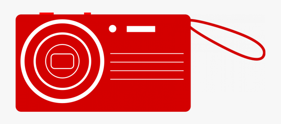 Red Camera Clip Art, Transparent Clipart