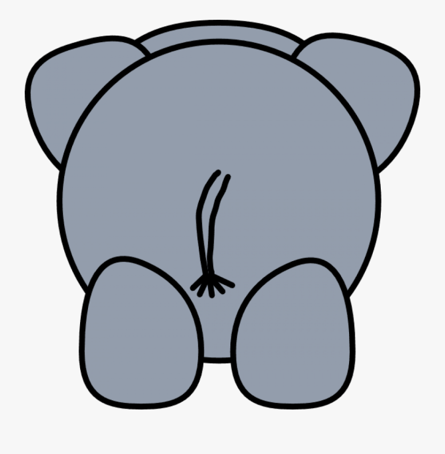 Picture Of Cartoon Elephant - Elephant Front And Back, Transparent Clipart