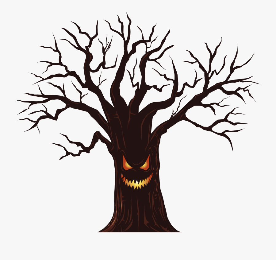 Spooky Tree Clipart, Transparent Clipart