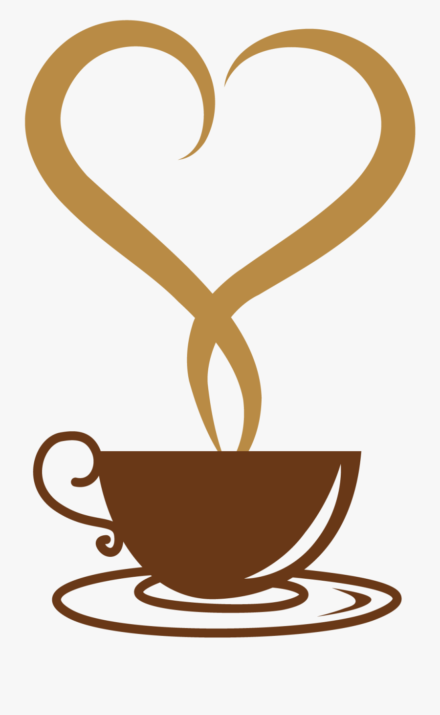 Deco Coffee Cup With Heart Png Vector Clipartu200b - Coffee Cup Clipart, Transparent Clipart