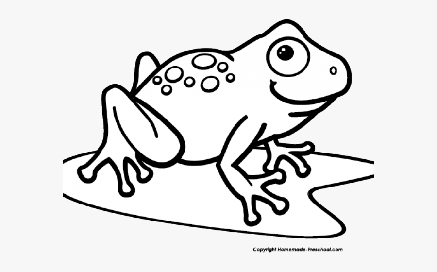 Transparent Pond Clipart - Black And White Frog Clip Art, Transparent Clipart