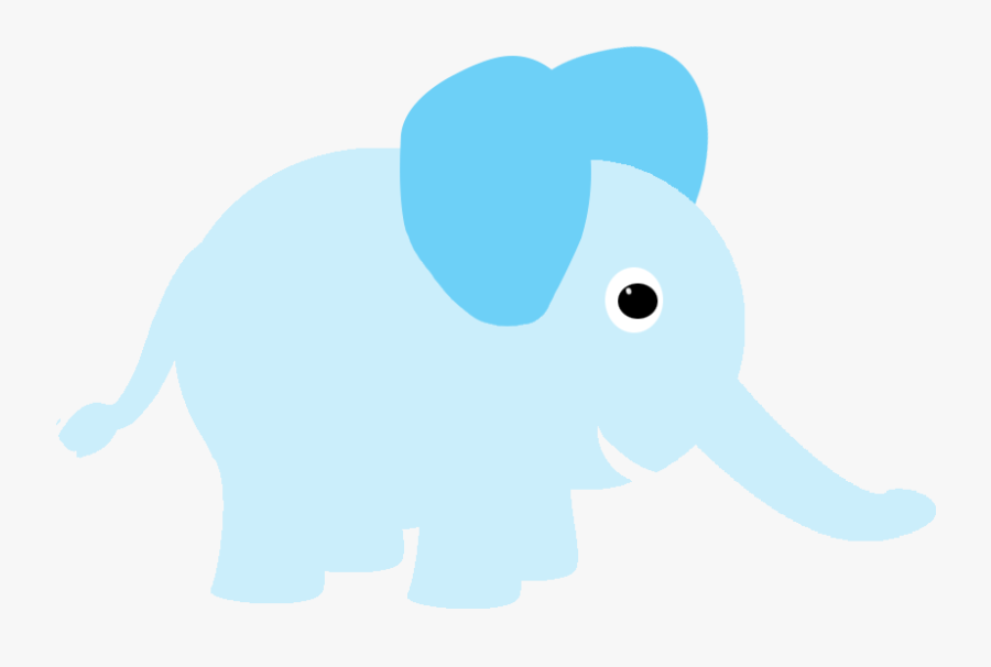 Baby Blue Circle Elephant Drawing - Baby Cute Blue Elephant Png, Transparent Clipart