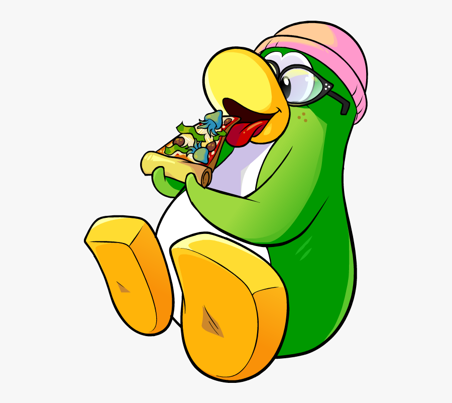 Girl Eating Pizza Clipart - Club Penguin Art Girl, Transparent Clipart
